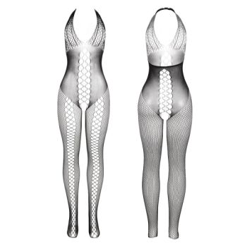 Subblime - 951832 Bodystocking avec Dos Ouvert et Détails Croisés Noir Taille Unique