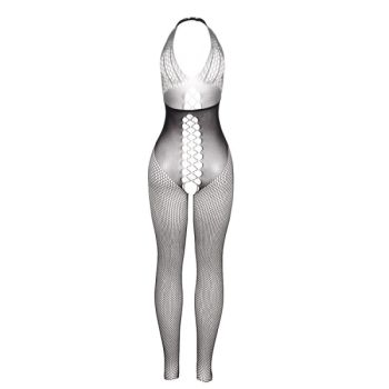 Subblime - 951832 Bodystocking avec Dos Ouvert et Détails Croisés Noir Taille Unique