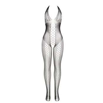 Subblime - 951832 Bodystocking avec Dos Ouvert et Détails Croisés Noir Taille Unique
