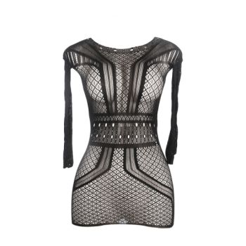 Subblime - 951931 Robe Courte en Résille avec Dos Nu Taille Unique