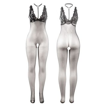 Subblime - 951993 Bodystocking Résille Transparente Noire sans Fourrure Taille Unique