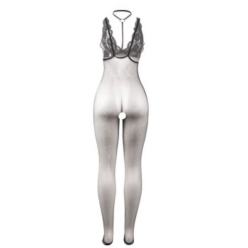 Subblime - 951993 Bodystocking Résille Transparente Noire sans Fourrure Taille Unique