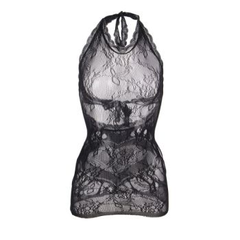 Subblime - 952075 Robe Courte en Résille avec Détail Dos et Coeur Noir Taille Unique