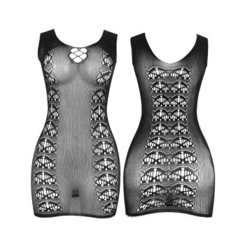 Subblime - 952167 Robe Court en Résille Élastique Noir Taille Unique