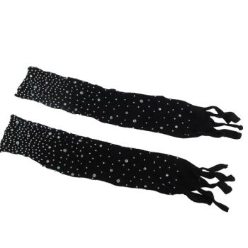 Subblime - 952174 Bodystocking Resille avec Gants et Diamants Noir Taille Unique