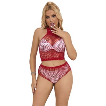 Subblime - 952402 Ensemble Resille avec Losanges Roses Taille Unique