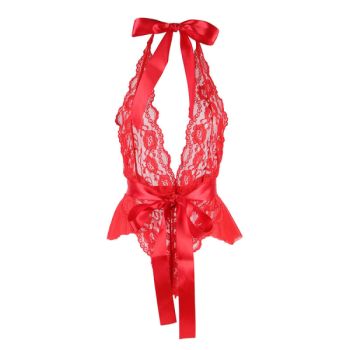 Subblime - 953980 Body Sexy a Volants + Ceinture Rouge L/xl