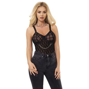 Subblime - 9542277 Body avec Chaînes + Porte-jarretelles Noir L/xl