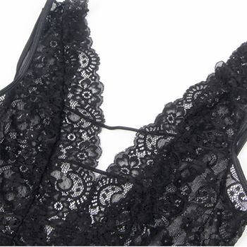 Subblime - 954390 Body Sexy avec Porte-jarretelles Noir L/xl