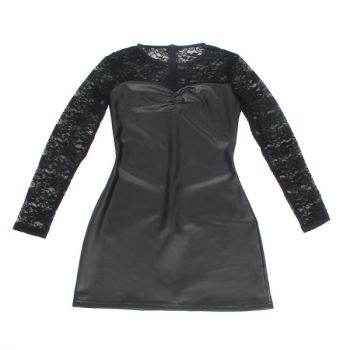 Subblime - 955595 Robe à Manches Longues avec Dentelle Noire S/m