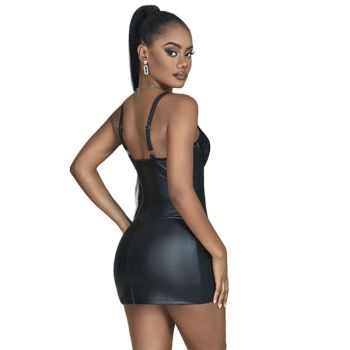 Subblime - 957568 Robe Zippée en Cuir Noir S/m