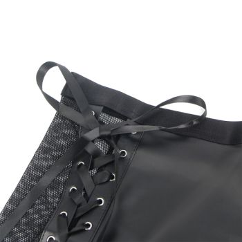 Subblime - 957582 Ensemble Soutien-gorge et Jupe en Cuir Noir S/m