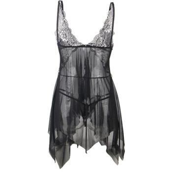 Subblime - Babydoll Tissu Tulle Poitrine Dentelle L/xl