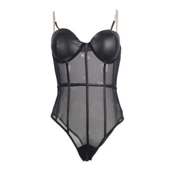 Subblime - Body Noir  Bretelles Chaîne S/m