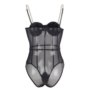 Subblime - Body Noir  Bretelles Chaîne S/m