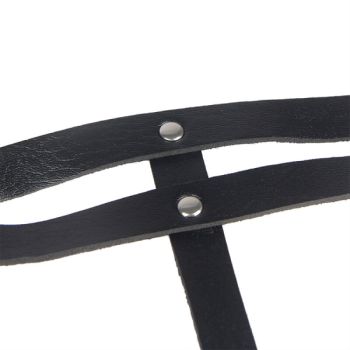 Subblime - Chaine Bague Cuir Ceinture Noir Taille Unique