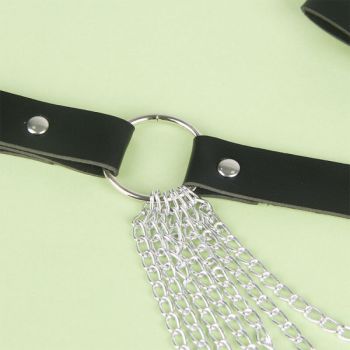 Subblime - Chaîne Cuir Ceinture Noire Taille Unique