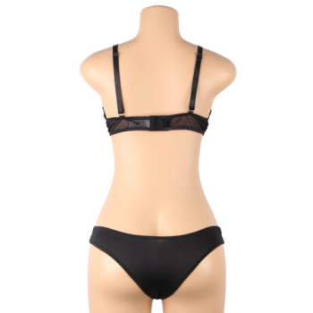 Subblime - Ensemble Deux Pièces de Soutien-gorge Transparent et Bandes S/m
