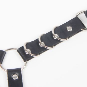 Subblime - Harnais Ceinture et Jarretières avec Anneaux et Chaîne Détail Taille Unique
