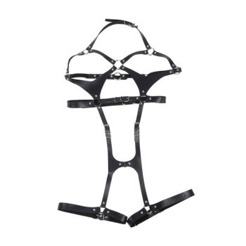 Subblime - Harnais Complet avec Boucles en Cuir Noir Taille Unique