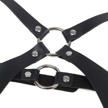 Subblime - Harnais Complet avec Boucles en Cuir Noir Taille Unique