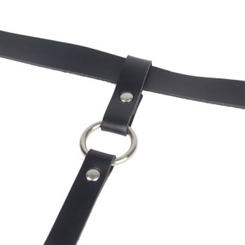 Subblime - Harnais de Jambe Chaîne Cuir Noir Taille Unique