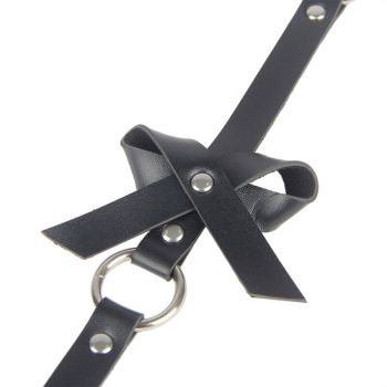 Subblime - Harnais de Jambe Chaîne Cuir Noir Taille Unique