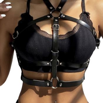 Subblime - Harnais Poitrine Anneau Cuir Noir Taille Unique