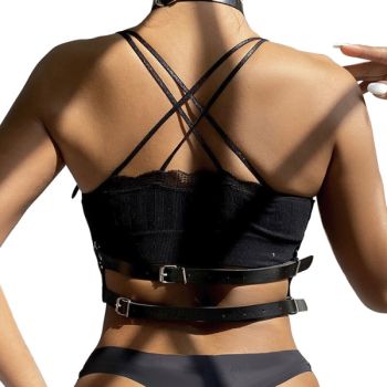 Subblime - Harnais Poitrine Anneau Cuir Noir Taille Unique