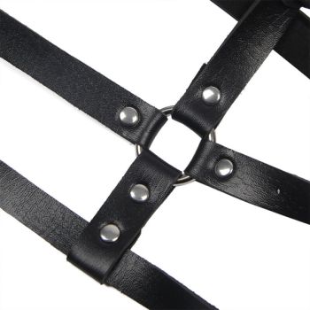 Subblime - Harnais Poitrine Anneau Cuir Noir Taille Unique