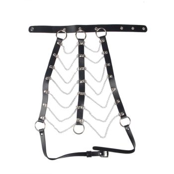 Subblime - Harnais Poitrine Chaîne S en Cuir Noir Taille Unique