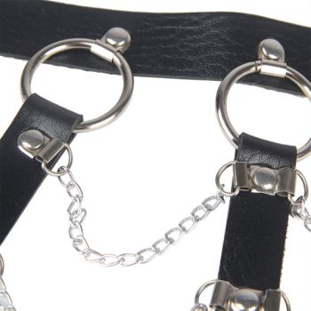 Subblime - Harnais Poitrine Chaîne S en Cuir Noir Taille Unique