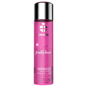 image Fruity Love Effet Réchauffant Huile de Massage Framboise Rose et Rhubarbe 120 Ml