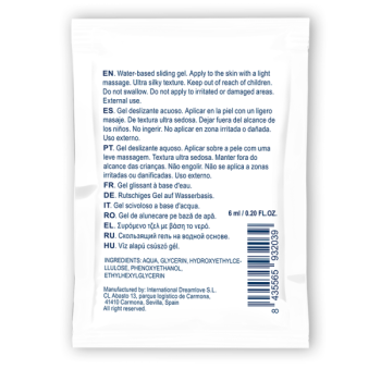 Gel de Glissement Neutre  Base Deau 6 Ml