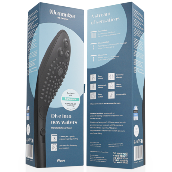 Pommeau de Douche Stimulant Clitorial Wave Noir